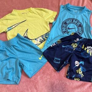 Nike Kids' Blue and Yellow Sportswear Set